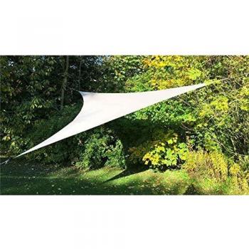 Vela de sombra triangular extensible 3,60 m blanca
