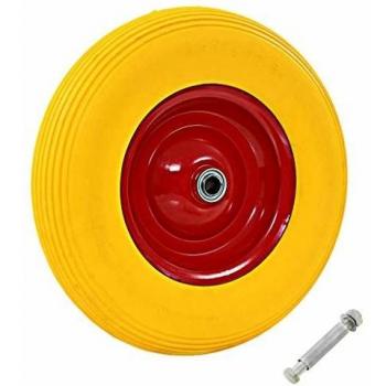 vidaXL Rueda Carretilla con Eje Macizo PU 4.00-8 390 mm Grúas Cargas Trolley