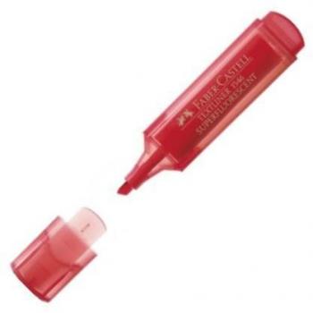 Marcador Textliner Faber Castell 46 Superfluorescente Rojo -10u-