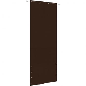 Toldo pantalla para balcón de tela oxford marrón 80x240 cm