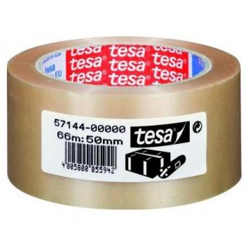 Cinta de Embalaje Tesa 4120 Transparente PVC Rugoso 50mm x 66m Pack de 6 Unidades