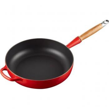 Le Creuset - Sartén Honda de Hierro Fundido con Mango de Madera