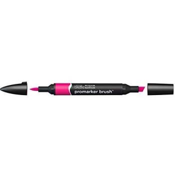 Rotulador BrushMarker Doble Punta con Punta Pincel Winsor & Newton Magenta (M865)