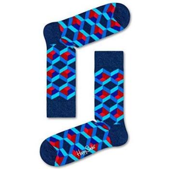 Happy Socks Optic Squre Sock, Calcetines para Mujer, Multicolor