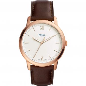 Reloj Pulsera FOSSIL Mod MINIMALIST - Resistente al Agua 5 ATM - Acero Inoxidable y Cuero