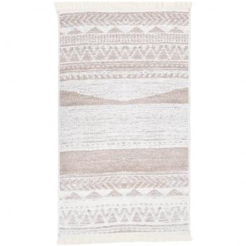 Alfombra de algodón beige 120x180 cm