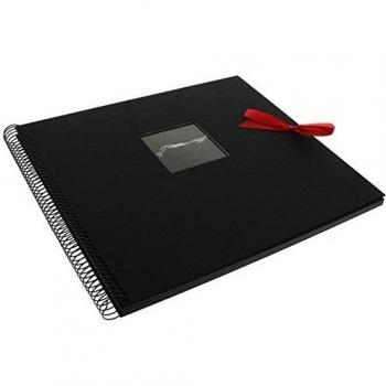 Goldbuch espiral álbum Dream, 29 x 28 cm, 40 páginas sin Pergamino, lino, Negro, negro, 35x30 cm