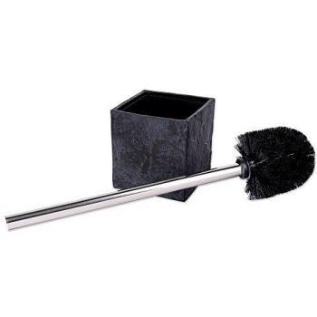 WENKO Escobillero Slate Rock - efecto esquisto, Poliresina, 10.2 x 38 x 10.2 cm, Antracita