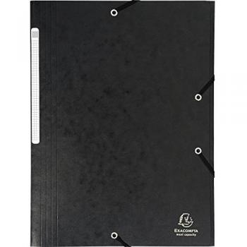 Exacompta 17116H - Carpeta con goma, A4, Negro