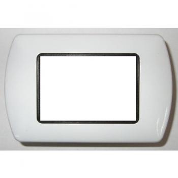Placas ABS Compatibles para Tapa de Enchufe Master Modo Colorra - Blanco Opaco - 7 Foros