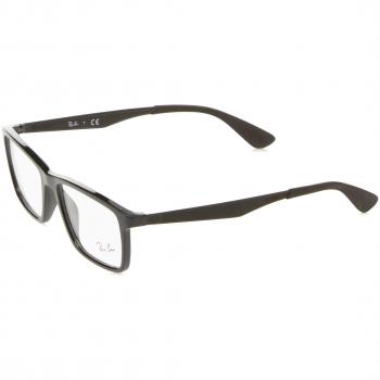 Ray-Ban 0rx 7056 2000 55 Monturas de Gafas, Shiny Black, Hombre