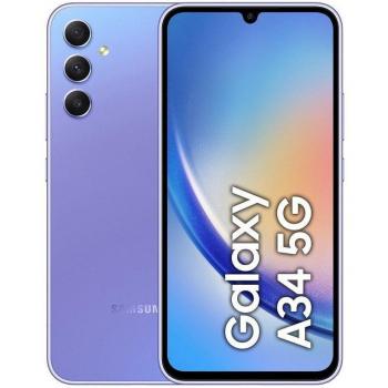 Samsung Galaxy A34 5G 8GB/256GB Awesome Violet Dual SIM SM-A346B/DSN 16.8 cm (6.6) Hybrid Slot Android 13 USB Type-C 5000mAh