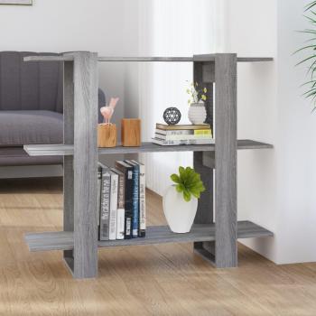 Librería/partición Sonoma gris 100x30x87 cm