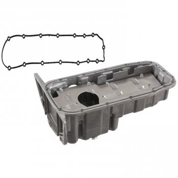 Cárter de aceite FEBI BILSTEIN 29472 con junta y tapón de drenaje para Opel Astra, Vectra y Zafira