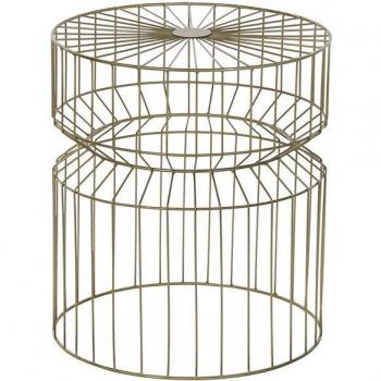 Mesita auxiliar metal DKD Home Decor Dorado (40,5 x 40,5 x 46 cm)