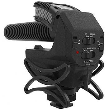 Azden SMX-30 - Micrófono de Video conmutable en estéreo y Mono para cámaras DSLR y CSC, Color Negro