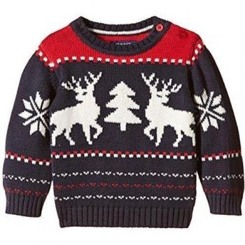 GANT D, BOY COTTON REINDEER CREWNECK-Jersey Bebé-Niños,  
 azul