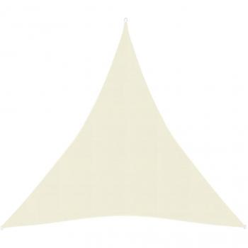 vidaXL Toldo de vela HDPE color crema 160 g/m² 5x7x7 m