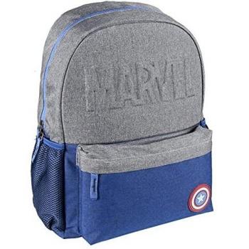 CERDÁ LIFE'S LITTLE MOMENTS - Mochila Escolar Instituto Capitan America de Color Azul - Mochila de 44 cm | Licencia Oficial Marvel Studios, Infantil