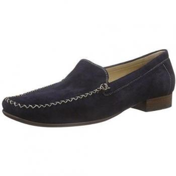 Sioux Campina - mocasines de cuero mujer, color azul, talla 39.5