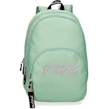 Pepe Jeans Uma Mochila doble Compartimento Verde 32x44x22 cms Poliéster 23.94L