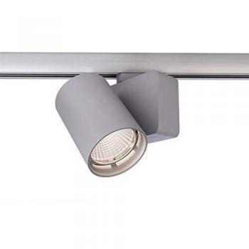 Foco de Pista LED Trifásico Nihal 35W Plata 4000K Regulable