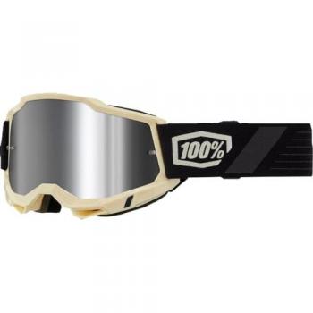 Gafas de motocross 100% Accuri II, color plateado y negro/blanco, multicolor, talla única