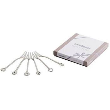 Set de 6 tenedores de postre Sambonet 52550C52 de acero inoxidable