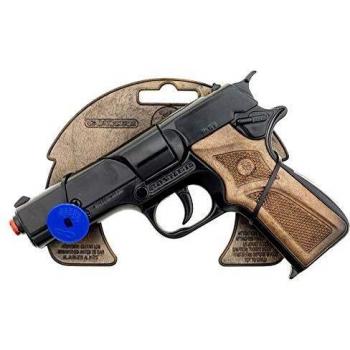 Pistola Negra Policía de Juguete 8 Tiros Gonher 3125/7