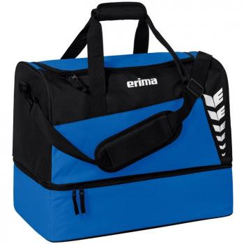 Erima Bolsa de Deporte Six Wings con Compartimento Inferior 35L, New Royal/Negro, Tamaño S