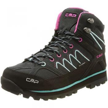 Botas de senderismo CMP Moon Mid WP 31Q4796, color azul claro, negro y rosa, para mujer, talla 38