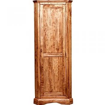 Rinconera Country de madera maciza de tilo con acabado natural 50x50x184 cm