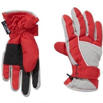 fraenklis Skihandschuhe Thinsulate - Guantes de esquí para niño, color rojo / plateado, talla 4