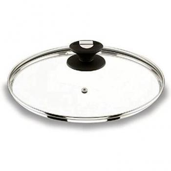 Lacor 71924, Tapa De Cristal con Desvaporizador, Bianco
