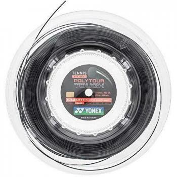 YONEX Poly Tour Tough Saitenrolle 200m-Schwarz Cuerda de Tenis, Unisex Adulto, Negro, 1,25