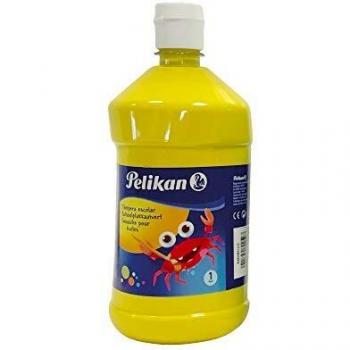 Pelikan 24005364 - Tarro de témpera liquida de color a base agua, lavable para Fiestas, 1000 ml, Amarillo