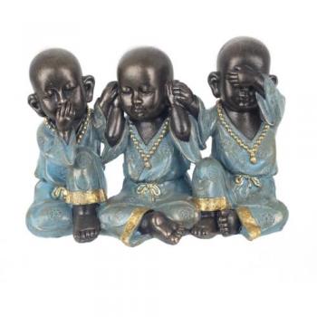 Figura Decorativa de Buda - Modelo 9, Signes Grimalt By Sigris, Hecha de Resina, Medidas 16 x 11,5 x 25 cm