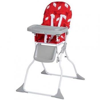 Safety 1st Keeny Trona evolutiva, Trona bebé compacta, plegable adecuada para espacios pequenos, ajustable crece con el niño, 6 meses - 3 años, color Red Campus