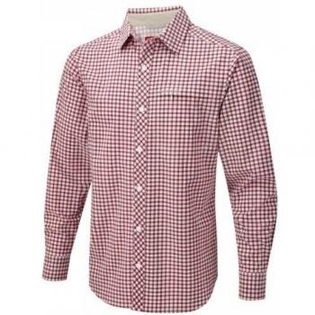 Craghoppers Funktionshemd Nosilife Luas Langarm Hemd - Camisa / Camiseta para hombre, color rojo, talla S