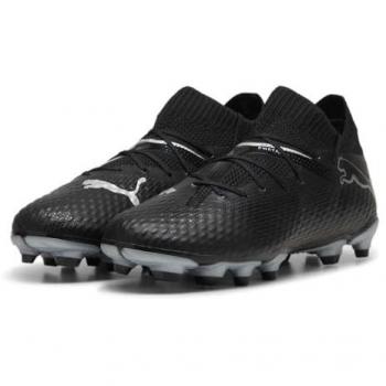Puma Botas de Fútbol Future 7 Pro FG/AG Jr, Zapatilla de Fútbol, Negro Plateado, Talla 34.5 EU
