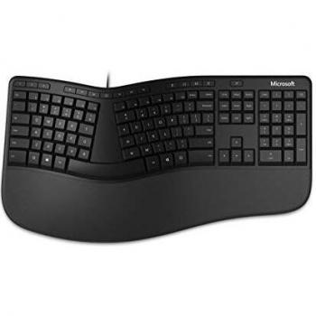 Teclado Ergonómico Microsoft USB AZERTY Negro