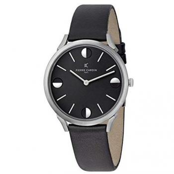 Reloj Pierre Cardin® CPI.2010 - Reloj de pulsera para hombres, diseño elegante, caja de acero inoxidable, correa de cuero, resistencia al agua hasta 30 metros, movimiento de cuarzo, esfera analógica