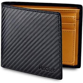 WinCret Piel Carteras para Hombre con Monedero y RFID Bloqueo - Billetera Hombre con 8 Ranuras para Tarjeta de película