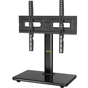 Soporte Giratorio para TV Sobremesa Universal para TV de LCD LED OLED de 32-55 Pulgadas - Soporte Pie TV de Altura Ajustable, Máxima de 40 kg, VESA Máx. de 400x400 mm