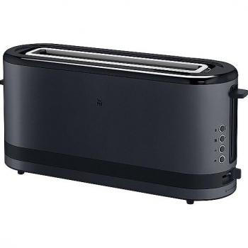 Tostadora WMF KÜCHENminis Langschlitz 900W, 2 rebanadas, Deep Black, con función Bagel y 7 niveles de dorado