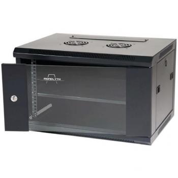 Monolyth SH6406 Armario Rack Mural 6U 600x450mm con 1 Fondo, 1 Ventilador y 2 Llaves