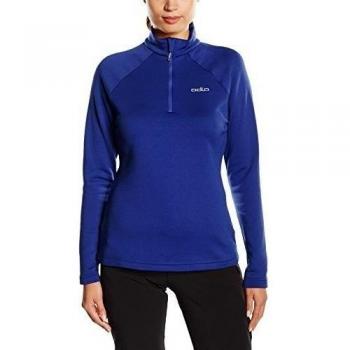 ODLO para mujer suéter 1/2 Zip para mujer, otoño/invierno, mujer, color Azul - añil, tamaño L