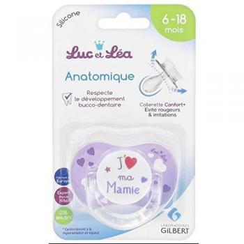 Chupete Anatómico de Silicona Luc et Lea 6-18 meses Me Encanta Mi Abuela 1 unidad