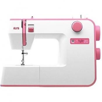 ALFA - Máquina de Coser, Style 20, Rosa, 10 Puntadas, 30 x 19 x 41 Cm, Accesorios Incluidos