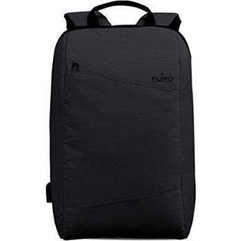 Mochila Puro Byday 15.6 Negra con Puerto USB y Compartimentos Universales
